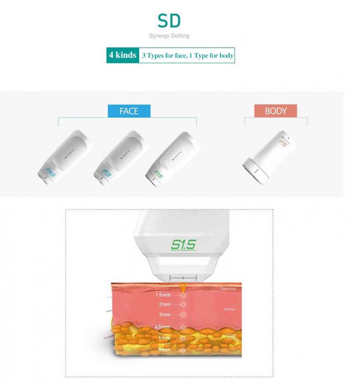 Многофункциональный МФУ РЧ HIFU аппарат для подтяжки и лифтинга кожи лица и тела с 4 манипулами и 10 картриджами