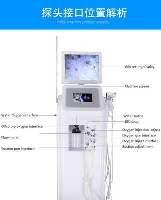 Water Oxygen Jet Peel Facial Refreshing With Skin Detector 110V/220V