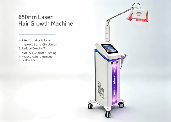 Professional Salon Use LLLT Laser Hair Regrowth Machine With BIO Microcurretn Hight Frequency Comb Scalp Care Device Hair Detection