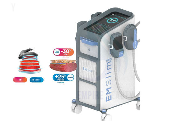 Strong Power 5000W 18 inches touch screen 4 Handles Eletromagnetic Slimming Machine EMS Muscle Scultping Emslim Neo RF